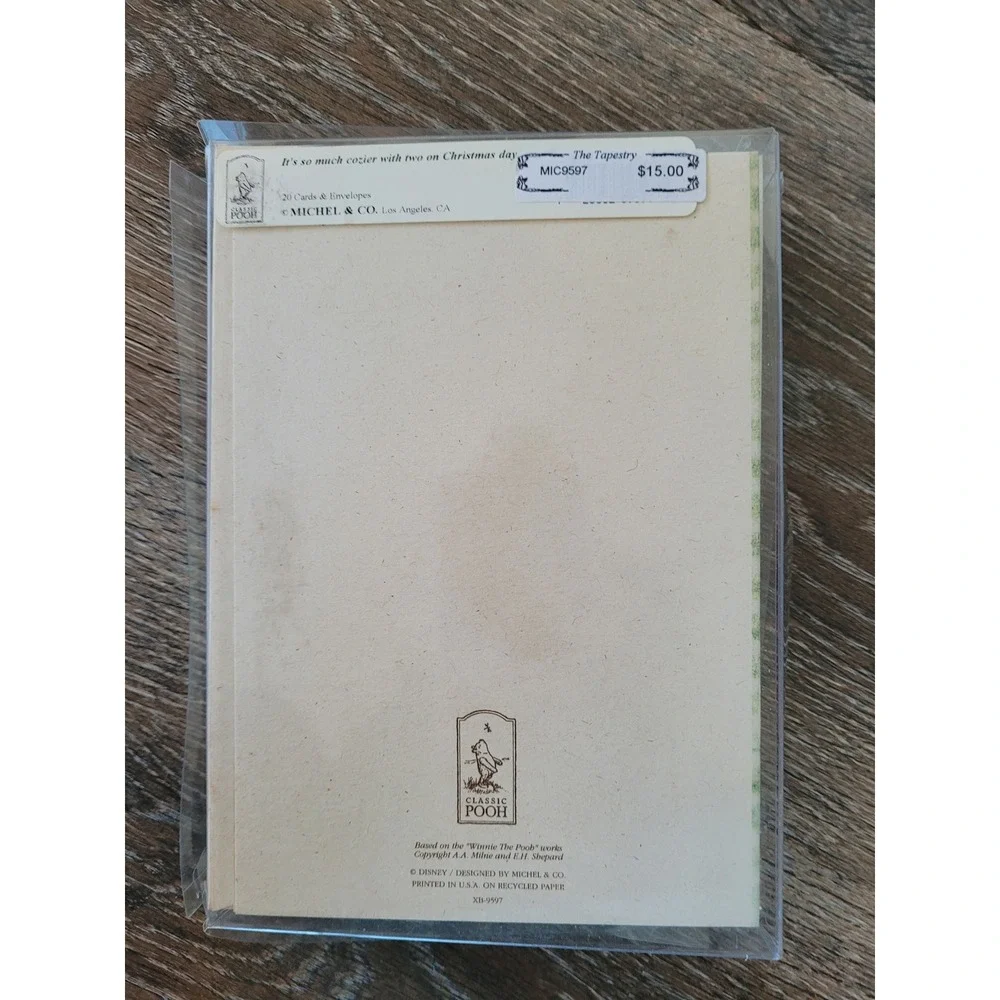 Classic Pooh Christmas‎ Cards Michel & Co New Sealed Stationery Set #HH